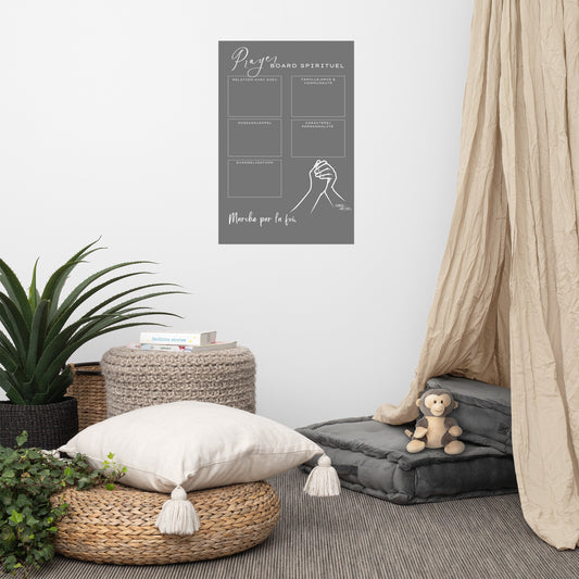 Poster | Prayer Board Gris