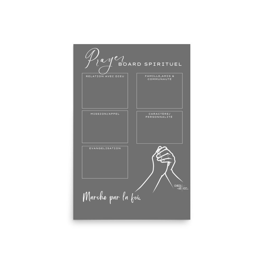 Poster | Prayer Board Gris