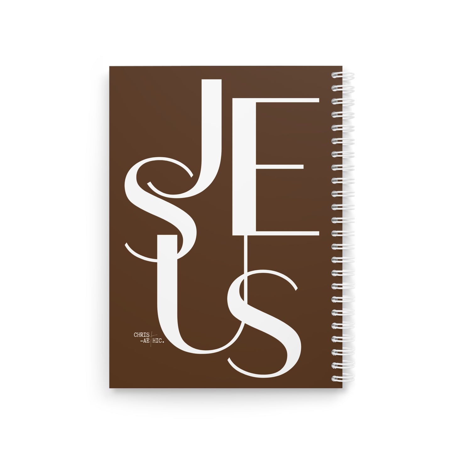 Cahier à spirales "JESUS" Marron