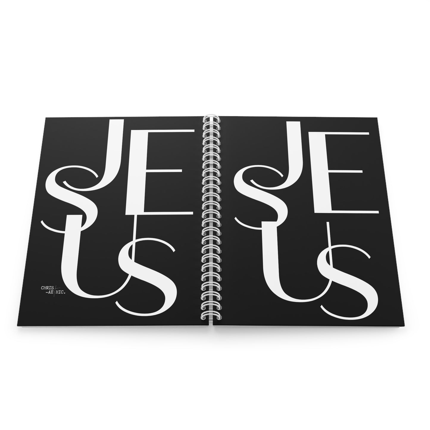 Cahier à spirales "JESUS" Noir