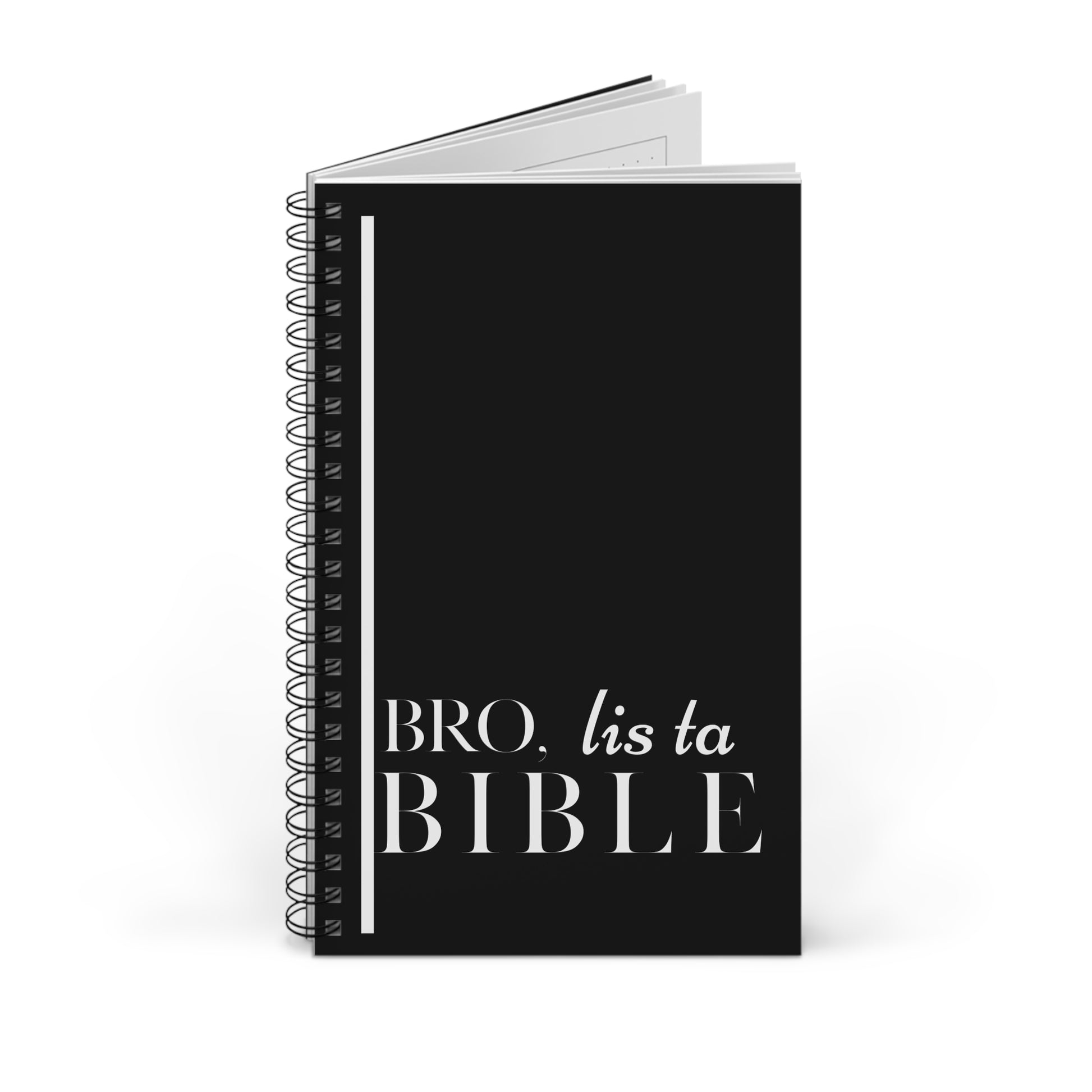 Carnet à spirales "BRO. lis ta BIBLE". Un outil de papeterie chrétienne pour la croissance spirituelle, la méditation biblique et une vie chrétienne active.