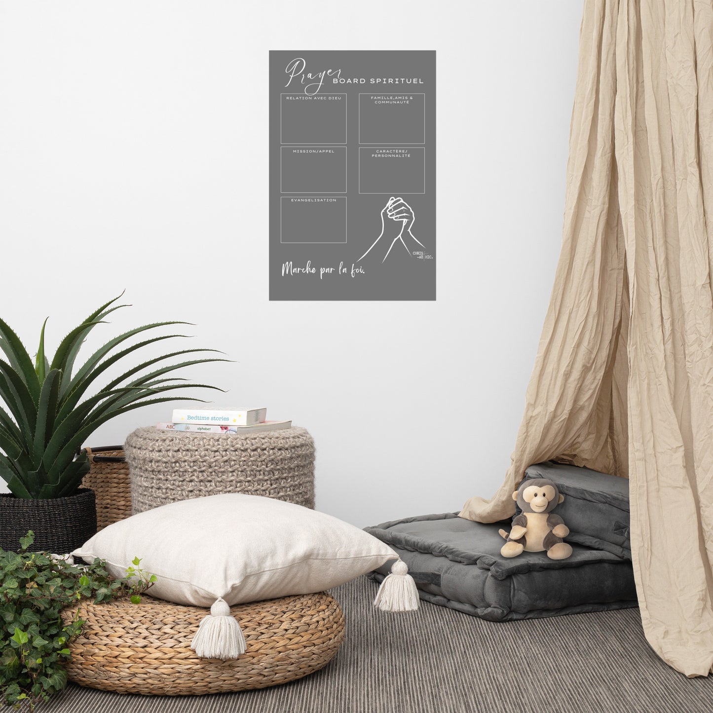 Poster | Prayer Board Gris