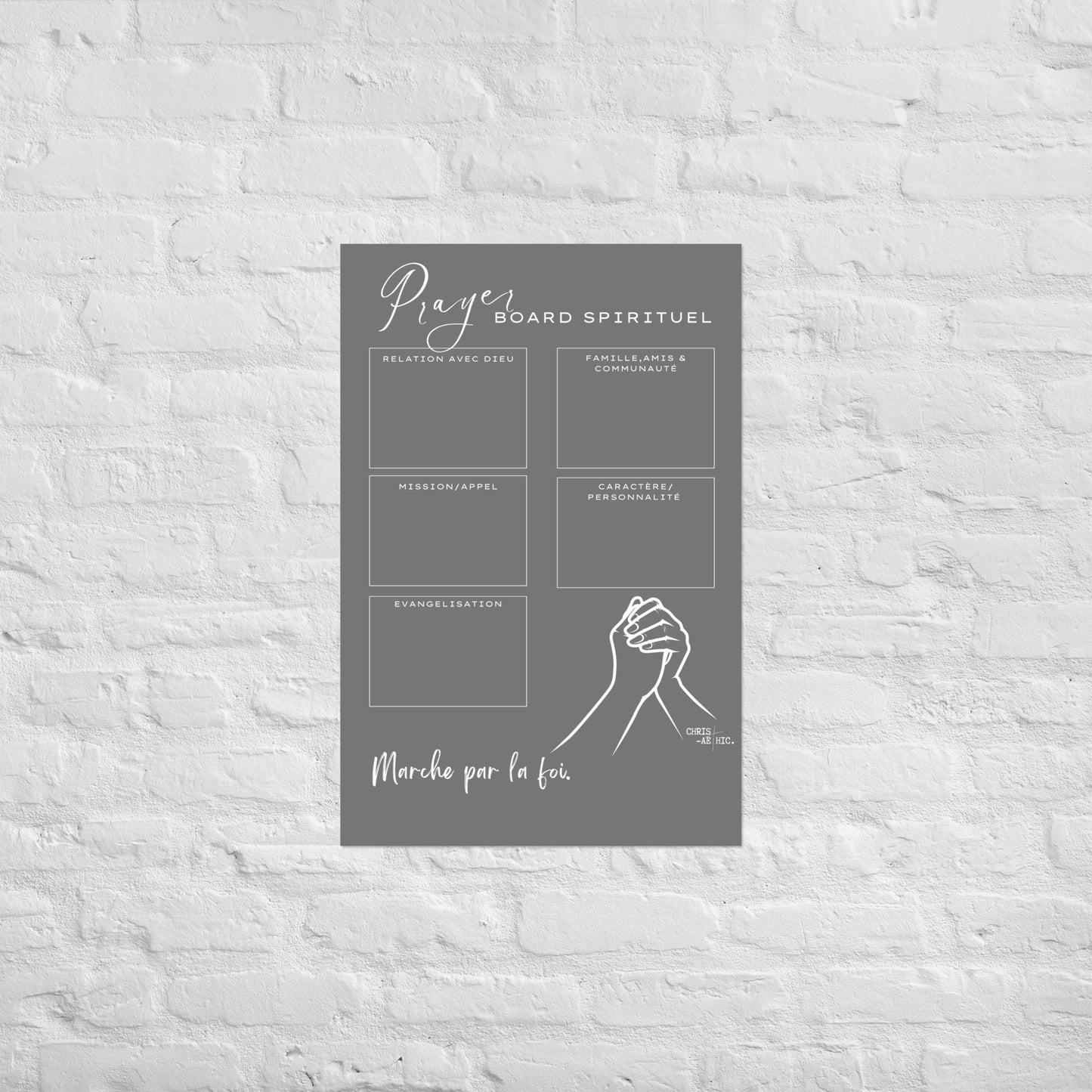 Poster | Prayer Board Gris