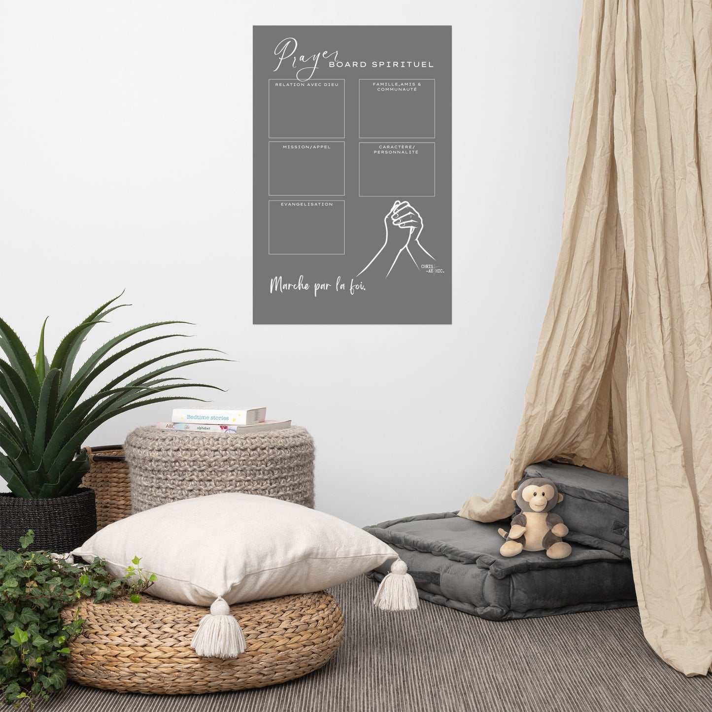 Poster | Prayer Board Gris