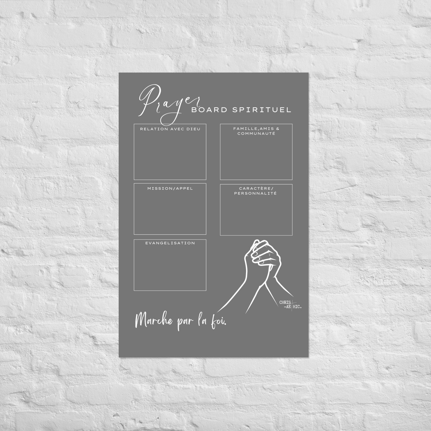 Poster | Prayer Board Gris