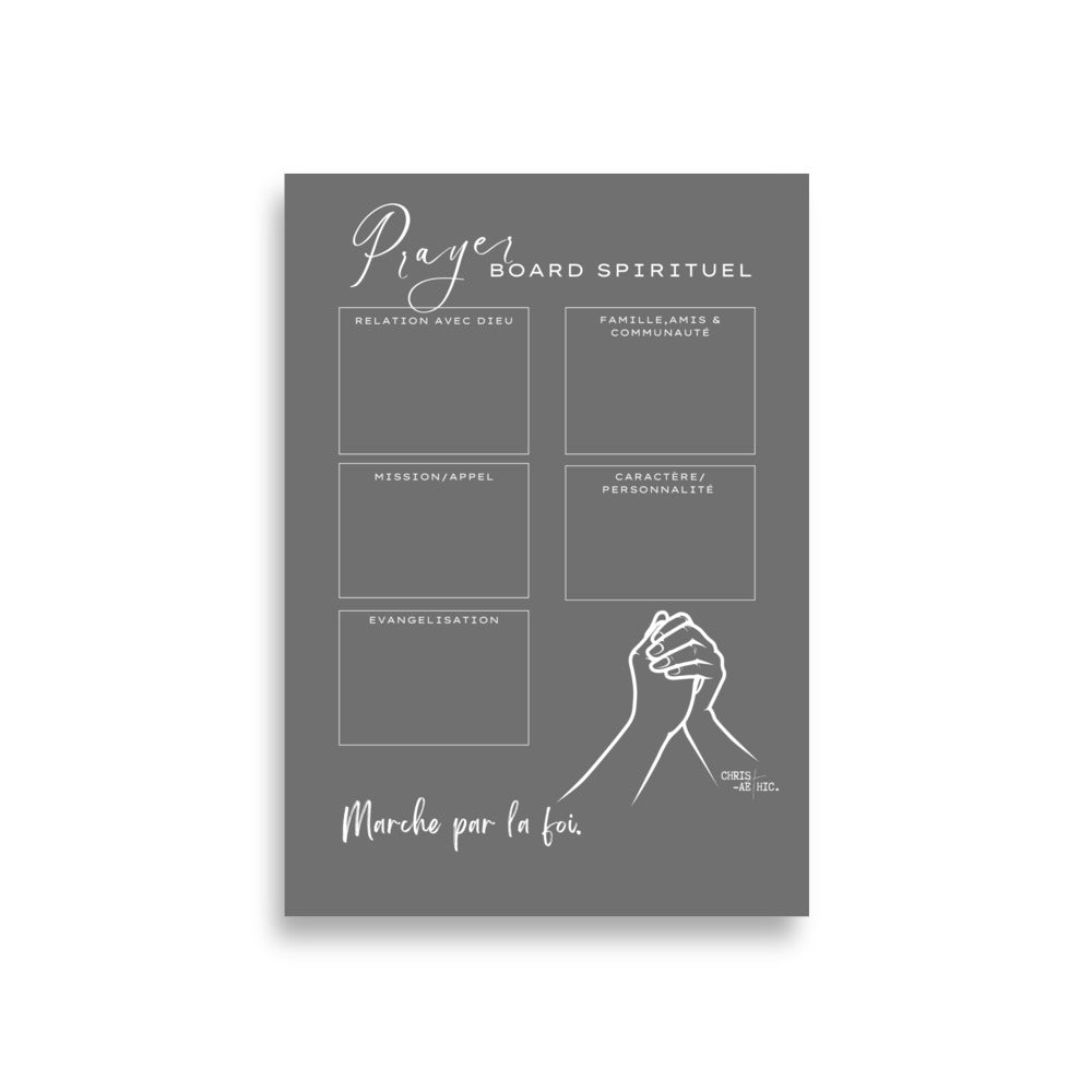 Poster | Prayer Board Gris
